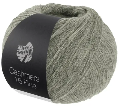Produktbild von Lana Grossa CASHMERE 16 FINE Wolle 50 g 320 m Merino Kaschmir Strickgarn Farbe 072 - Helles Graugrün