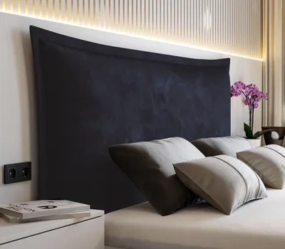 Produktbild von Polsterbett Sofia 200x200 cm mit Bettkasten – Samt Velvet Piano 17 Schwarz elegantes Kopfteil, Stauraum, Luxus Doppelbett