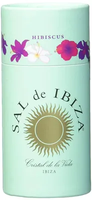 Image de Sal de Ibiza Granito con Hibiscus, Sel marin avec fleurs d'hibiscus, saupoudreur 90 gr.
