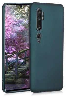 Produktbild von kwmobile Handyhülle für Xiaomi Mi Note 10 / Note 10 Pro Hülle - Silikon Case metallisch schimmernd - Schutzhülle Cover - Metallic Petrol