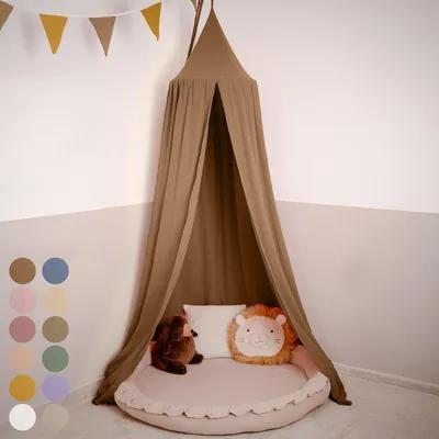 Productafbeelding van Hemelbed, 100% katoen musselin, handgemaakt, voor kinderkamer