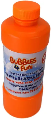 Produktbild von Bubbles 4 Fun Seifenblasenlösung Flüssigkeit Kinder Spaß für Draußen Outdoor, Farbe:orange