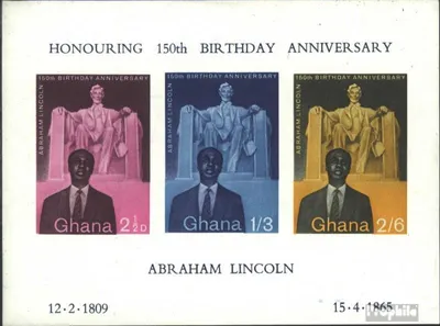 Produktbild von Briefmarken Ghana 1959 Mi Block1 (kompl.Ausg.) postfrisch Abraham Lincoln