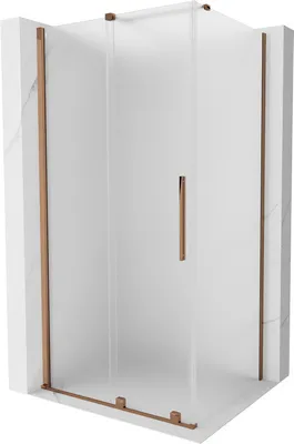 Produktbild von Mexen Velar Duschkabine 130x80 cm, Frostglas, Roségold, Schiebetüren