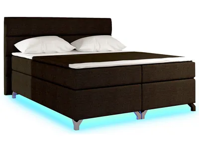 Produktbild von NABBI Gepolstert Doppelbett mit Stauraum Avellino 180 - dunkelbraun (Sawana 26)