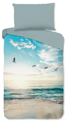 Productafbeelding van Good Morning Dekbedovertrek "Brisa" - Blauw - (140x200 cm) - 100% Katoen