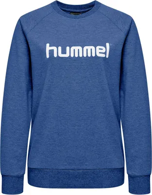 Produktbild von Hummel Baumwolle Logo Sweatshirt Damen blau Gr XS