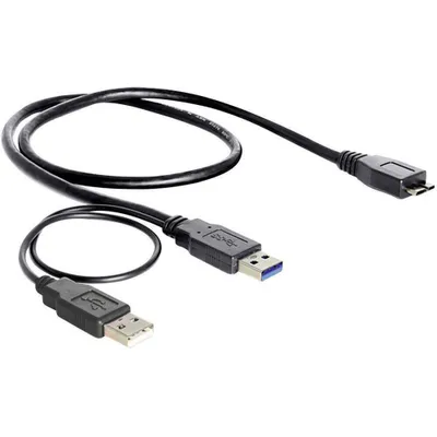 Immagine prodotto di Delock 82909 USB3.0 Y-Kabel Delock 2x A -> Micro-B St/St 0.60m