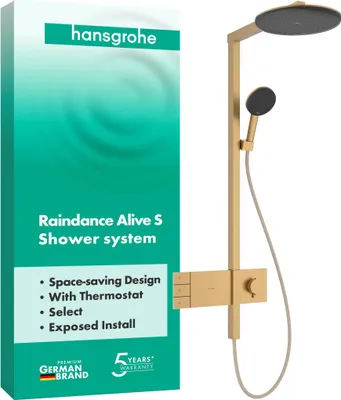 Produktbild von hansgrohe Showerpipe Raindance Alive S 300 2jet mit Thermostat BBR, 1 Stk.