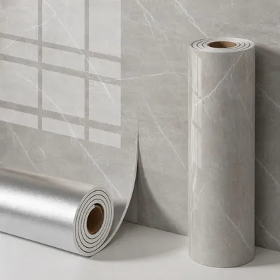 Image de Panneaux muraux 3D adhésifs, imitation marbre gris, dimensions 40 x 300 cm