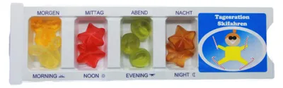 Immagine prodotto di Scatola di pastiglie da sci riempita di gelatina di frutta 25g