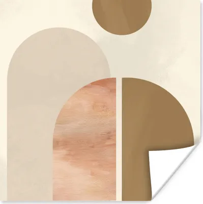 Produktbild von MuchoWow® Poster Abstrakt - Design - Rosa 75x75 cm - Wand Dekoration