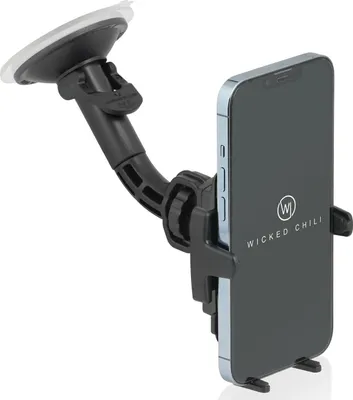 Produktbild von Wicked Chili Universal KFZ Handyhalterung für Apple iPhone 17, 16, 15, 14, 13, 12, Samsung Galaxy - KFZ Handy Autohalterung mit Sauger und Kugelgelenk ( Germany, Hülle & Case Friendly)