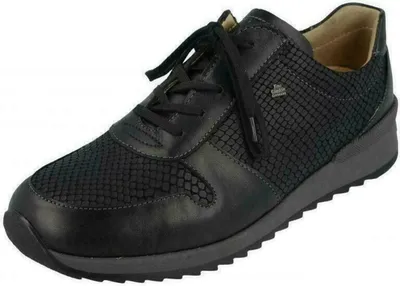 Produktbild von Bequemer Schnürer Finn Comfort Sidonia, Damen, Schwarz, Leder, - Damenschuhe Bequemschuhe / lose Einlage, Schwarz