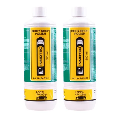 Immagine prodotto di 2 confezioni di INNOTEC Body Shop Polish da 500 ml – Trattamento preliminare e lucidante per superfici verniciate alterate dagli agenti atmosferici, leggermente danneggiate o levigate