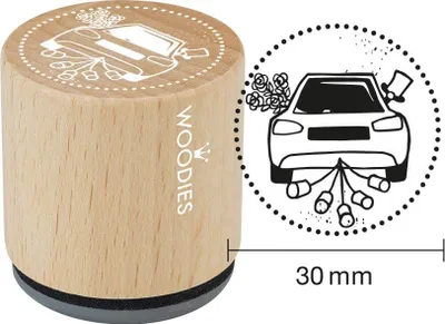 Produktbild von COLOP Motiv-Stempel Woodies "Auto mit Blechbüchsen"