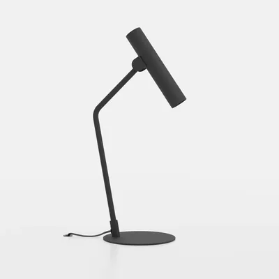 Immagine prodotto di Lampada Da Tavolo Moderna Almudaina Acciaio Nero 1 Luce Led Integrato 5W