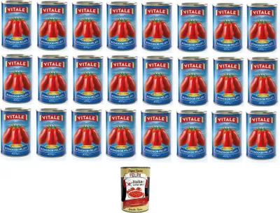 Produktbild von Vitale Pomodori pelati Geschälte Tomaten 24x 400gr + Italian Gourmet Polpa 400g