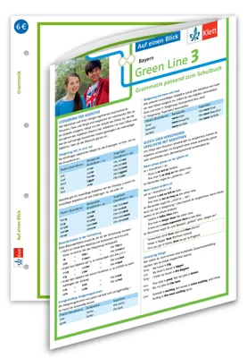 Obrázek produktu pro Green Line 3 Bayern Klasse 7 Auf einen Blick. Grammatik passend zum Schulbuch
