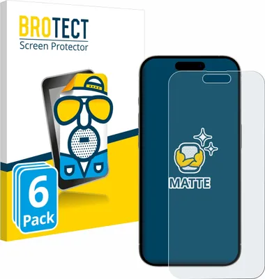 Produktbild von 6x BROTECT Schutzfolie für Apple iPhone 15 Pro Max Displayschutz Displayschutzfolie Folie Matt Entspiegelungsfolie
