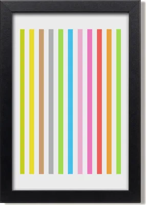 Produktbild von Bild 20x30 MDF-Rahmen, Wandkunst Farbige Streifen