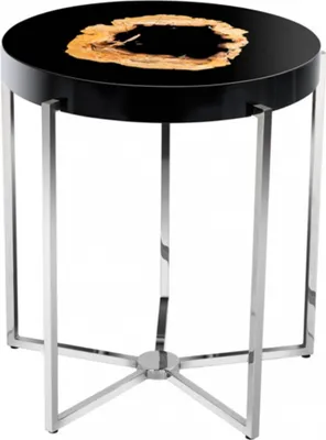 Produktbild von Casa Padrino Luxus Beistelltisch Hohlstahl Nickel Finish 51 x H 56 cm - Luxus Kollektion
