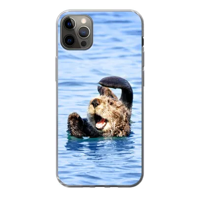 Produktbild von MuchoWow® Handyhülle Schutzhülle Hülle für iPhone 13 Pro Max Seeotter - Lustig - Wasser - Kinder - Jungen - Mädchen - Kind Silikon Softcase Handy Hülle - Mobiltelefon