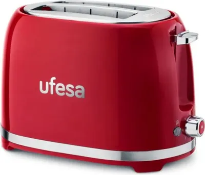 Obrázek produktu pro Ufesa 71305516, 2 krajíců, Červená, Otočné, 850 W, 186 mm, 310 mm