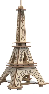 Produktbild von 3D-Holzpuzzle mit Farben Eiffelturm
