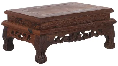 Zdjęcie produktu dla Prostokątna drewniana podstawa, brązowa, wymiary: 19 x 13 x 8,5 cm