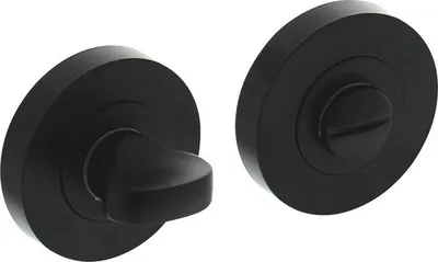 Produktbild von Rosettenpaar Intersteel WC rund schwarz matt Ø 52 mm