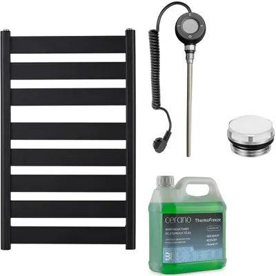 Obrázok produktu pre Elektrická radiátorová súprava do kúpeľne Marco - WIFI - 600W - matná čierna - 920x550 mm