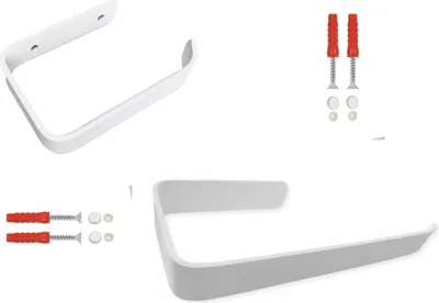Produktbild von Set Weiß Küchenrollenhalter 28 cm + Toilettenpapierhalter 14,5 cm - LOFT Design - Edelstahl