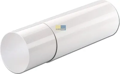 A white cylindrical product with a telescoping section, against a white background.