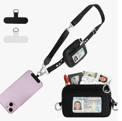 Productafbeelding van Solidchoice - 2-in-1 Telefoon Lanyard met Portemonnee Ontwerp