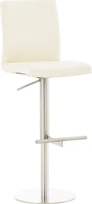 Produktbild von TPFLiving Barhocker Cathy Gestell edelstahl Kunstleder Creme