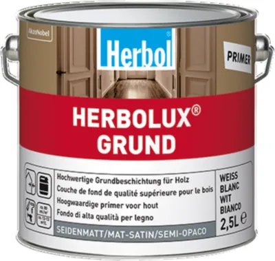 Produktbild von Herbol Herbolux Grund Primer 2,5L weiß Grundierung Vorstreichfarbe