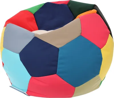 Produktbild von FUSSBALL PUFA L OUTDOOR MIX, Größe L, 90x55cm, 325 l