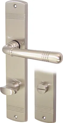 Produktbild von Messing Türbeschlag Helena Prime LS WC Nickelmatt Türgriffe Türklinke