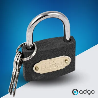 Obrázok produktu pre ADGO® Železný visiaci zámok temperowany 40 mm univerzálny čierny