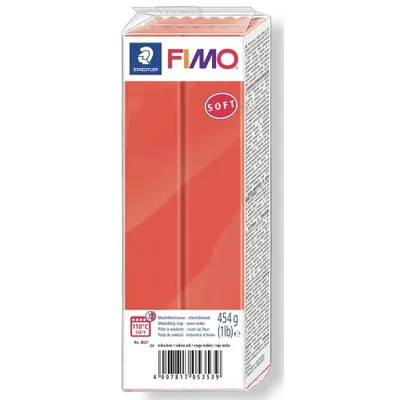 Zdjęcie produktu dla STAEDTLER® 8021-24 Masa modelarska Fimo soft 454 g, kolor indyjski czerwony