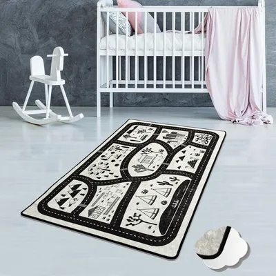 Produktbild von Bosdela Kinder- und Babyteppiche – Vielfältige Designvariationen für jeden Spielraum 100x160 cmBlack City