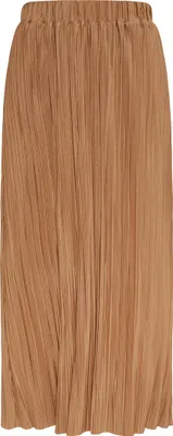 Produktbild von Damen Rock in Midi-Länge, Farbe Beige, Größe XL, mit einem elastischen Bund