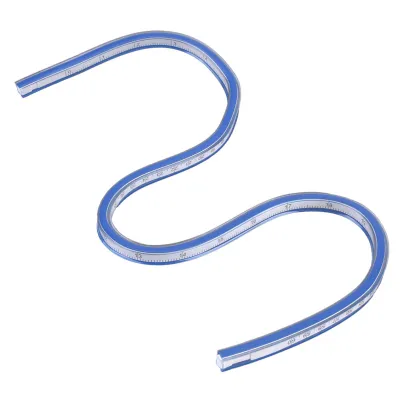 Image de Règle courbe flexible, Règle courbe, Règle flexible, Règle courbe en plastique, Outil de mesure pour le dessin, Fournitures pour l'artisanat, Règle pour le dessin,