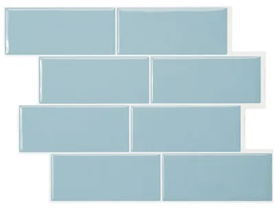 Productafbeelding van Smart tiles plaktegels zelfklevend - Metro stoffig blauw - 29,34x21,28 cm