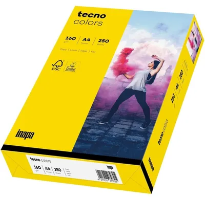 Immagine prodotto di tecno 88324377 tecno Kopierpapier colors intensivgelb DIN A4 160 g/qm 250 Blatt