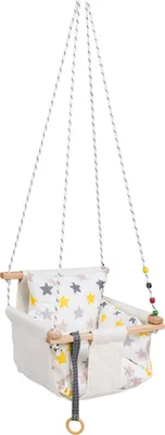 Produktbild von Evila Originals, Selale - Ecru, Babyschaukelstuhl, 100 % HOLZ, Ekru, 40 x 32 cm