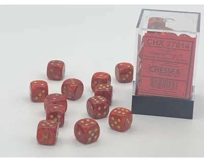 Immagine prodotto di Chessex Scarab W6x36, colore scarlatto/oro