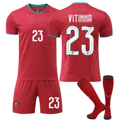 Immagine prodotto di #23 VITINHE Maglia da calcio del Portogallo per i Mondiali 2026, per bambini e adulti. TAGLIA:24
