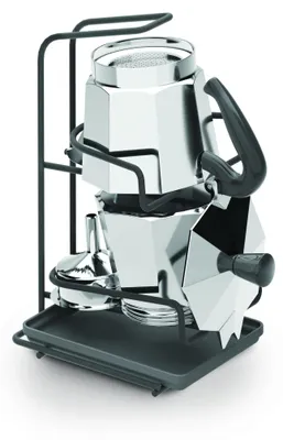 Moka-Kanne 1-3 Tassen, manuell, Metall, schwarz